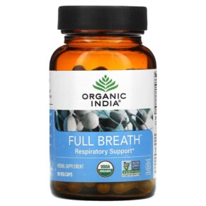 Organic India Full Breath Respiratory Support 90 Veg Caps 801541519309