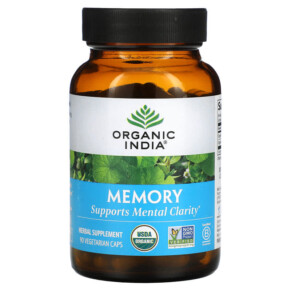 Organic India Memory 90 Vegetarian Caps 851469000724