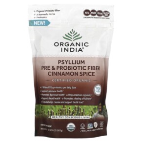 Organic India Psyllium Pre & Probiotic Fiber Cinnamon Spice 10 oz (283.5 g) 801541517268