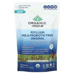Organic India Psyllium Pre & Probiotic Fiber Original 10 oz (283.5 g) 801541517251