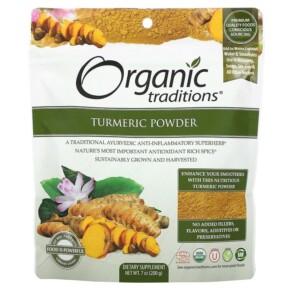Organic Traditions Turmeric Powder 7 oz (200 g) 627733004312
