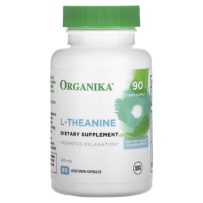 Organika L-Theanine 225 mg 90 Vegetarian Capsules 620365250584