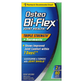 Osteo Bi-Flex Joint Health Triple Strength + Turmeric 80 Coated Tablets 030768679309