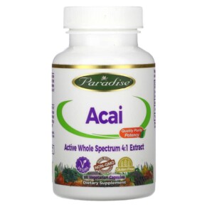 Paradise Herbs Acai 60 Vegetarian Capsules 601944777159