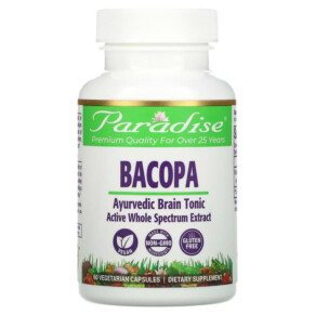 Paradise Herbs Bacopa 60 Vegetarian Capsules 601944777630