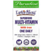 Paradise Herbs Earth's Blend One Daily Superfood Multi-Vitamin with Iron 60 Vegetarian Capsules 601944778293