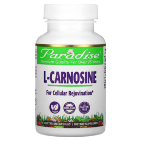 Paradise Herbs L-Carnosine 60 Vegetarian Capsules 601944777579