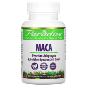 Paradise Herbs Maca 60 Vegetarian Capsules 601944777494