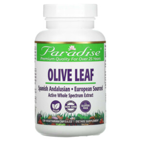 Paradise Herbs Olive Leaf 120 Vegetarian Capsules 601944777739