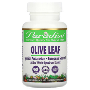 Paradise Herbs Olive Leaf 60 Vegetarian Capsules 601944777340
