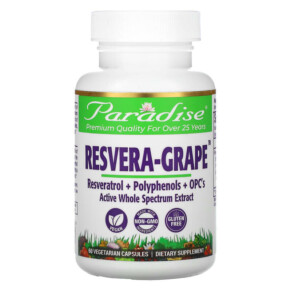 Paradise Herbs Resvera-Grape 60 Vegetarian Capsules 601944777944