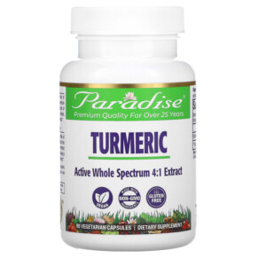 Paradise Herbs Turmeric 500 mg 90 Vegetarian Capsules 601944778101