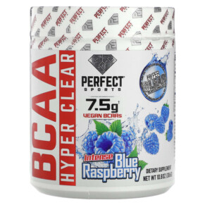 Perfect Sports BCAA Hyper Clear Intense Blue Raspberry 10.8 oz (306 g) 699097754677