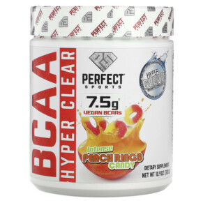 Perfect Sports BCAA Hyper Clear Intense Peach Rings 10.9 oz (310 g) 699097754165