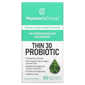 Physician's Choice Thin 30 Probiotic 15 Billion 30 Delayed-Release Veggie Capsules 854226008186