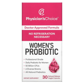 Physician's Choice Women's Probiotic 50 Billion CFUs 30 Delayed-Release Veggie Capsules 854226008506