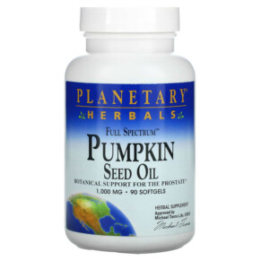 Planetary Herbals Full Spectrum Pumpkin Seed Oil 1.000 mg 90 Softgels 021078104223