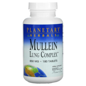 Planetary Herbals Mullein Lung Complex 850 mg 180 Tablets 021078101062