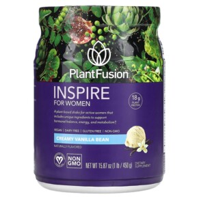 PlantFusion Inspire for Women Creamy Vanilla Bean 1 lbs (450 g) 840052400089