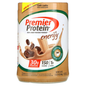 Premier Protein 100% Whey Protein Powder Cafe Latte 1 lb 7 oz (680 g) 643843717362