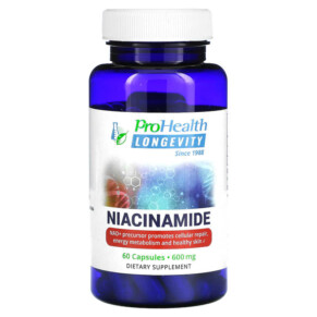 ProHealth Longevity Niacinamide 600 mg 60 Capsules 850023410108