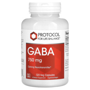 Protocol for Life Balance GABA 750 mg 120 Veg Capsules 707359100893