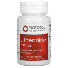 Protocol for Life Balance L-Theanine 200 mg 60 Veg Capsules 707359101470