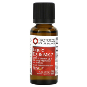 Protocol for Life Balance Liquid D3 & MK-7 1 fl oz (30 ml) 707359103795
