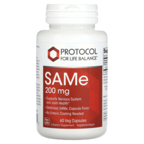 Protocol for Life Balance SAMe 200 mg 60 Veg Capsules 707359101272
