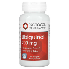Protocol for Life Balance Ubiquinol 200 mg 60 Softgels 707359131446