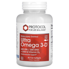 Protocol for Life Balance Ultra Omega 3-D 90 Fish Softgels 707359116634