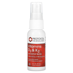 Protocol for Life Balance Vitamins D3 & K2 Liposomal Spray 2 fl oz (59 ml) 707359103818