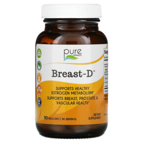 Pure Essence Breast-D Supports Breast Prostate & Vascular Health 90 Vegetarian Capsules 659670260025