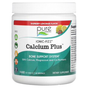 Pure Essence Ionic-Fizz Calcium Plus Raspberry Lemonade 14.82 oz (420 g) 659670030024