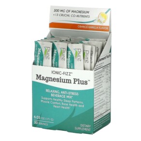 Pure Essence Ionic-Fizz Magnesium Plus Orange-Vanilla 30 Packets 0.2 oz (5.7 g) Each 659670034053