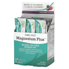 Pure Essence Magnesium Plus Relaxing Anti-Stress Beverage Mix Mixed Berry 6.03 oz (171 g) 659670035050