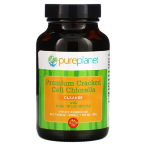 Pure Planet Premium Cracked Cell Chlorella 200 mg 600 Tablets 091401885013