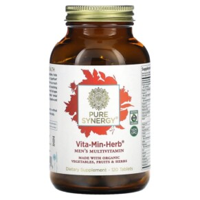Pure Synergy Vita-Min-Herb Men's Multivitamin 120 Tablets 852971004309