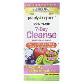Purely Inspired 100% Pure 7-Day Cleanse 42 Easy-to-Swallow Veggie Capsules 631656606324