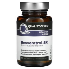 Quality of Life Labs Resveratrol-SR 150 mg 30 Vegicaps 812259003295