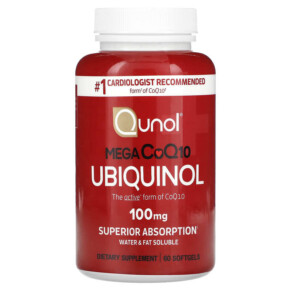 Qunol Mega CoQ10 Ubiquinol 100 mg 60 Softgels 898440001288