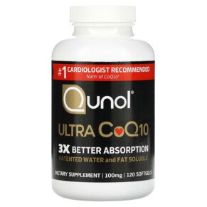 Qunol Ultra CoQ10 100 mg 120 Softgels 898440001165