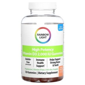 Rainbow Light High Potency Vitamin D3 Peach 2.000 IU 120 Gummies 021888204397