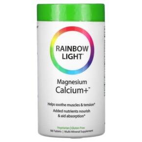Rainbow Light Magnesium Calcium+ 180 Tablets 021888101023