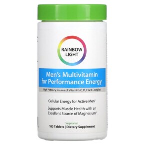 Rainbow Light Men's Multivitamin for Performance Energy 180 Tablets 021888106950