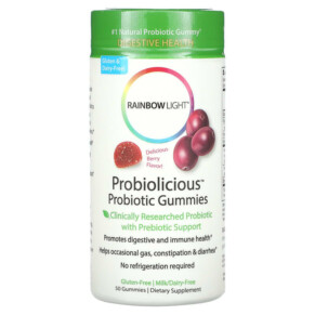 Rainbow Light Probiolicious Probiotic Gummies Delicious Berry 50 Gummies 021888121212