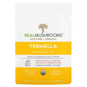Real Mushrooms Tremella Organic Mushroom Extract Powder 2.12 oz (60 g) 628110068422