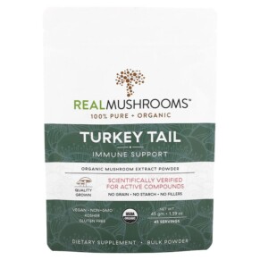 Real Mushrooms Turkey Tail Organic Mushroom Extract Powder 1.59 oz (45 gm) 628110068033