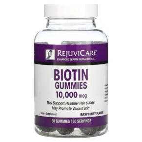 Rejuvicare Biotin Gummies Raspberry 10.000 mcg 60 Gummies 035046082413