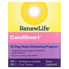 Renew Life CandiSmart 15-Day Yeast Cleansing Program 2 Part Program 631257355553